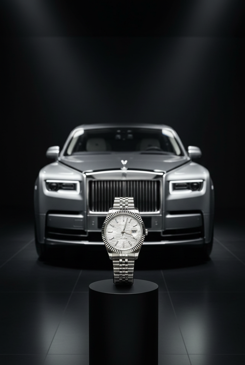 Quartz Calendar 3D Silver