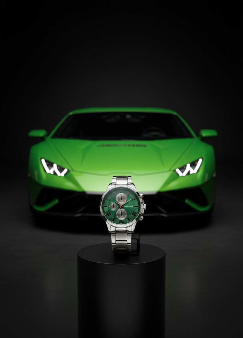 Choppers GreenSteel Collection – Zümrüt Yeşili Mekanizma Erkek Kol Saati